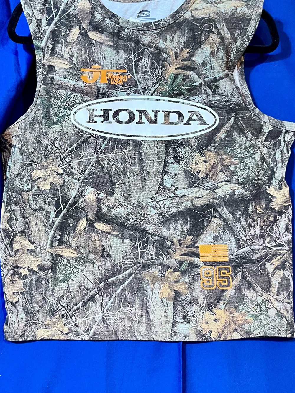 JT Racing USA Honda Realtree Camo Muscle Tank Men’s XL NWT Racing Shirt
